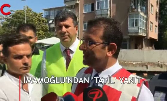 İmamoğlu'ndan 'tatil' yanıtı