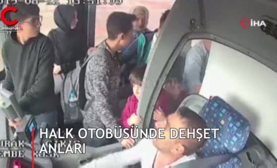 Sivas'ta halk otobüsünde dehşet anları