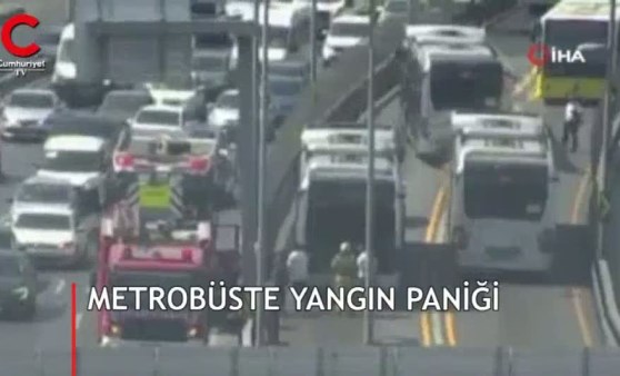 Metrobüste yangın paniği (25.08.2019)