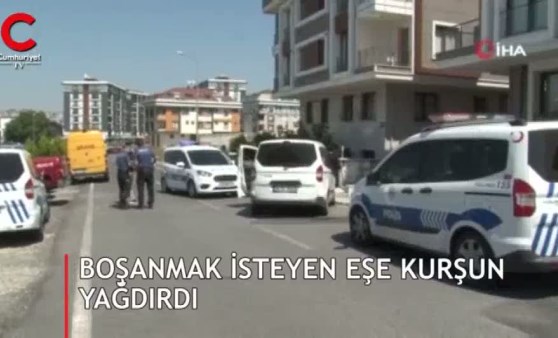 7 ay önce evlendiği eşine çocuklarının gözü önünde kurşun yağdırdı