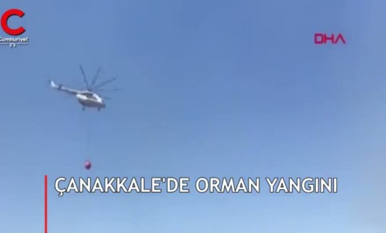 Çanakkale'de orman yangını (29.08.2019)(Video Haber)