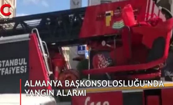 Almanya Başkonsolosluğu'nda yangın alarmı