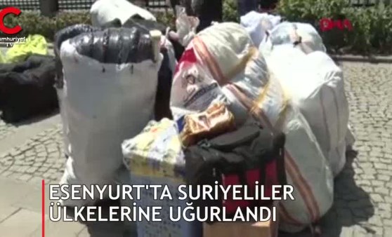 Esenyurt'ta Suriyeliler ülkelerine uğurlandı