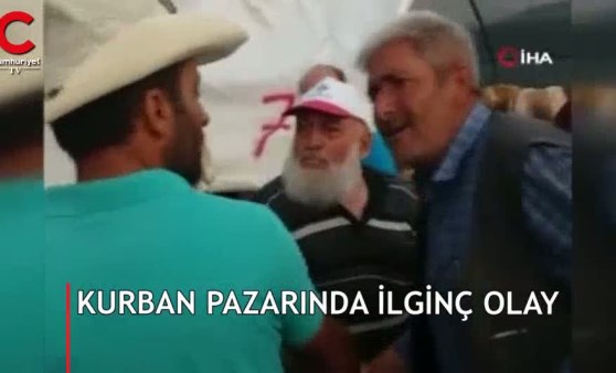 Kurban pazarında ilginç olay: Pazarlık ettiği adamın parmaklarını kırdı