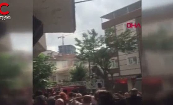 Maltepe'de iş yeri alev alev yandı