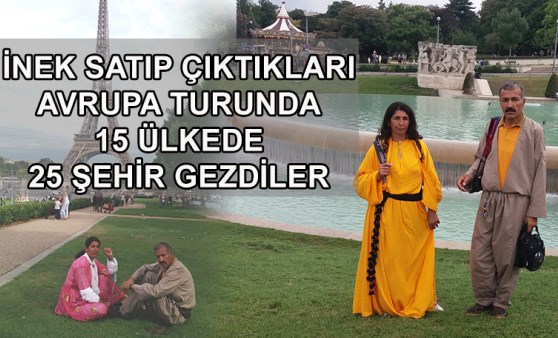 İnek satıp çıktıkları Avrupa turunda 15 ülkede 25 şehir gezdiler