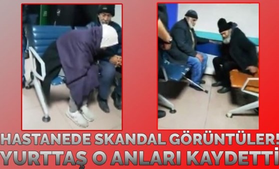 Hastanede skandal görüntüler! Yurttaş o anları böyle kaydetti