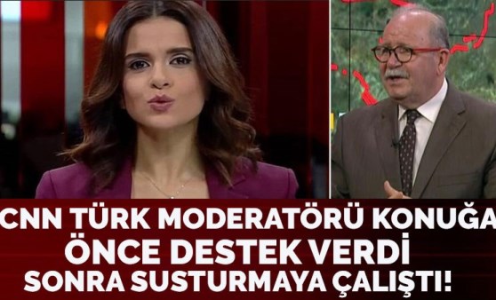 CNN Türk moderatörü konuğuna önce destek verdi sonra susturmaya çalıştı!