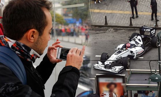 Galata Köprüsü'nde Formula 1 şovu