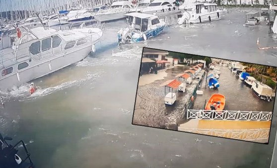 İzmir'deki tsunaminin yeni görüntüleri ortaya çıktı