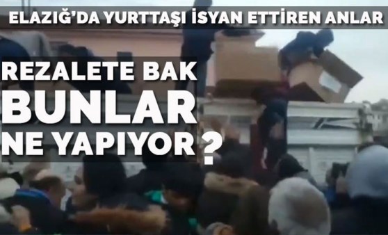 Elazığ'daki yardım görüntüleri tepki çekti