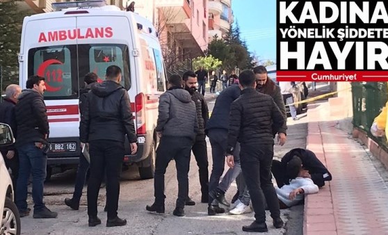 Karısını öldürüp, çocuğunun yanında kendini vurdu