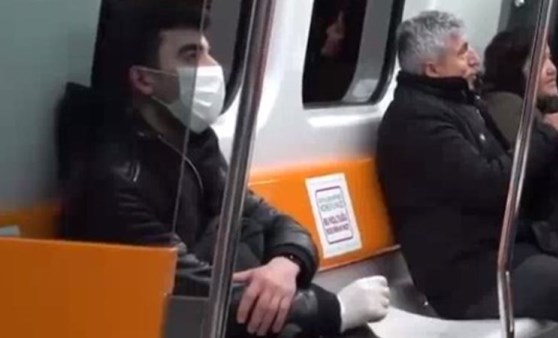 İstanbul'da metro ve tramvaylarda sosyal mesafe önlemi