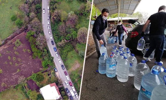 Bursa'da yasak öncesi kilometrelerce su kuyruğu