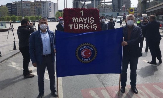 Türk-İş Taksim Meydanı'nda