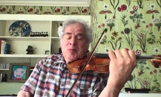 Dünyaca ünlü efsane kemancı Itzhak Perlman'dan karantinada keman dinletisi