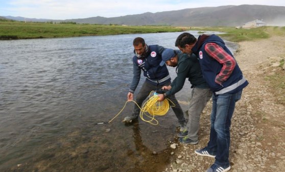 Van'da balık ölümlerinin yaşandığı çayda inceleme yapıldı