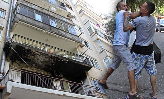 Üst üste iki gün evinde yangın çıkan genç, bina sakinleri tarafından dövüldü