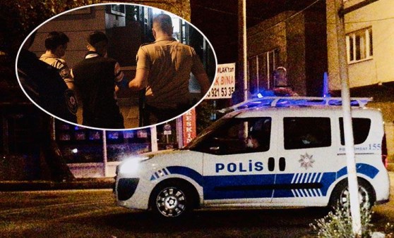 Polisleri görünce... 