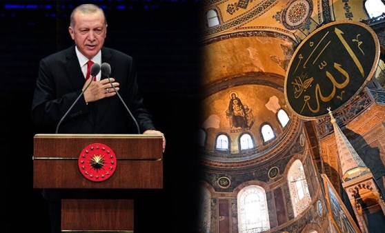 Erdoğan'dan Ayasofya şarkısı