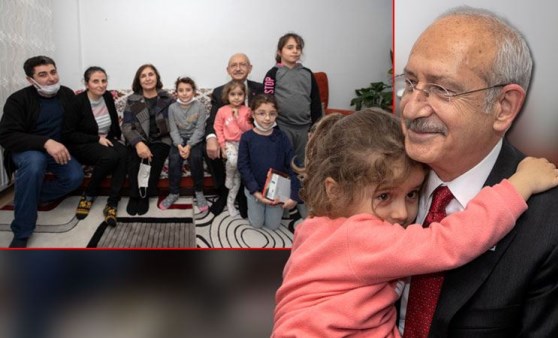 Kılıçdaroğlu, apartman görevlisi çifti ziyaret etti