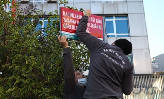 Kadıköy'de kadına yönelik şiddete dikkat çeken proje