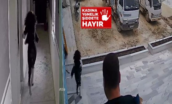 Maden mühendisi kadını patronu bıçakla kovaladı! O anlar kamerada