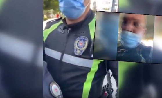 Araçtan yangın tüpü çıkmayınca sürücüyü gözaltına alan trafik polisi: Geç ulan arabaya dellendirme adamı!