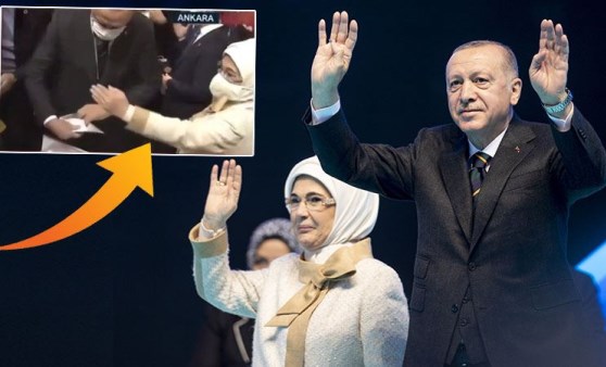 Emine Erdoğan'ın kızdığı anlar kameraya yansıdı