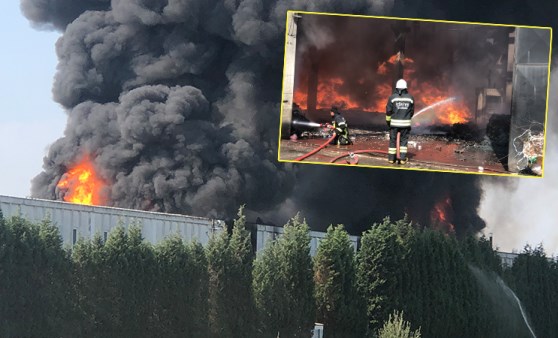 Tekirdağ’da geri dönüşüm fabrikasındaki yangın söndürüldü