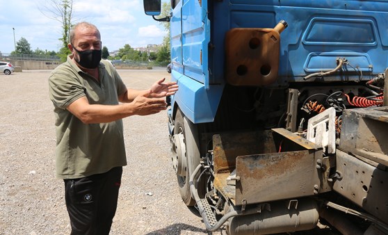 TIR'ın aküleri çalınmasın diye kapak yaptırdı, hırsızlar kapağı da çaldı