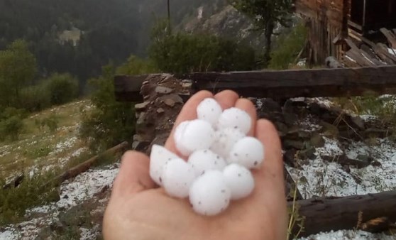 Artvin’de dolu yağışı etkili oldu