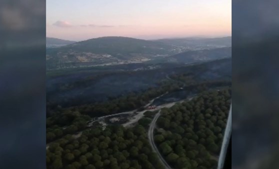 Foça'daki orman yangını kontrol altına alındı