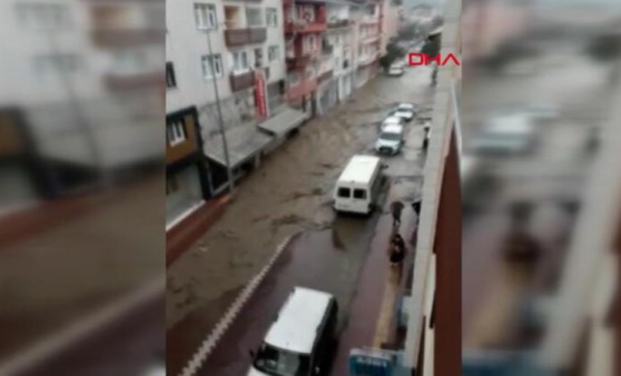 Bozkurt'taki sel felaketinin ilk anlarından yeni görüntü