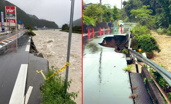 Japonya’da sel heyelana neden oldu: 3 ölü