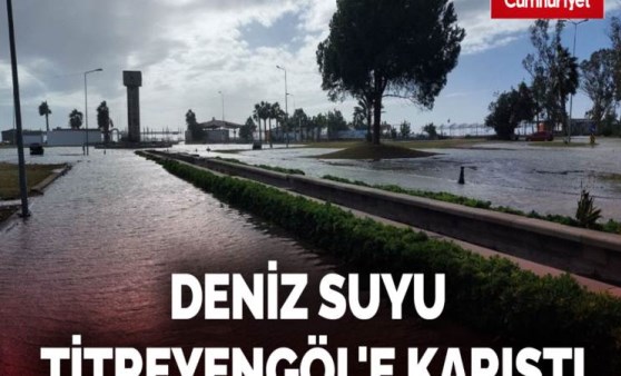 Antalya'da deniz suyu Titreyengöl'e karıştı