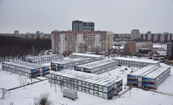 Lviv’de ülkenin en büyük modüler kasabası oluşturuldu