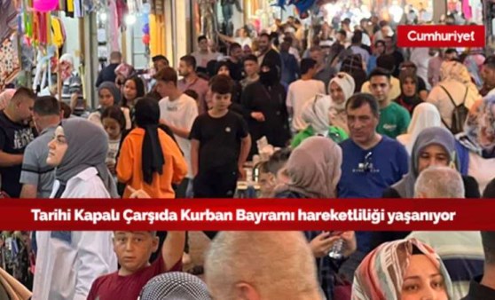 Tarihi Kapalıçarşıda Kurban Bayramı hareketliliği yaşanıyor