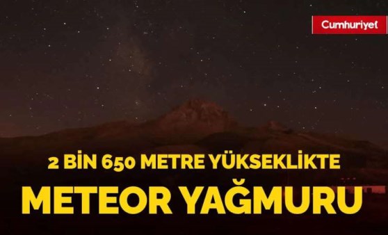 Görsel şölen! Erciyes'te meteor yağmuru...