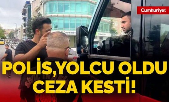 Yolcu gibi minibüse binen polis böyle ceza kesti