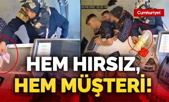 Kuyumcudan hem hırsızlık hem de alışveriş yaptı; o anlar kamerada