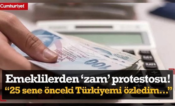 Emeklilerden 'zam' protestosu! 80 yaşındaki Saime teyze: 25 sene önceki Türkiyemi istiyorum