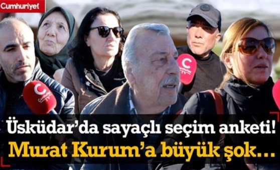 AKP'nin kalesi Üsküdar'da sayaçlı seçim anketi: Murat Kurum'a büyük şok...