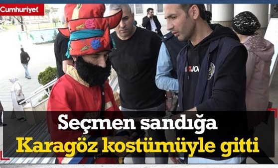 Seçmen renkli kostümleriyle sandığa gitti; İşte o anlar...