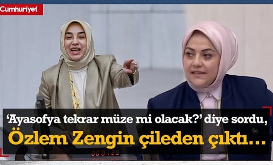 Meclis'te gerilim: Ün 'Ayasofya tekrar müze mi olacak?' diye sordu, Özlem Zengin çileden çıktı