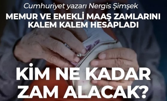 Merakla beklenen enflasyon rakamları açıklandı! Cumhuriyet gazetesi yazarı Nergis Şimşek memur ve emeklinin maaş zamlarını kalem kalem hesapladı